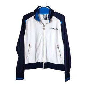 NIKE x VINTAGE Y2K Olympic 2006 USA full zip track jacket white blue L